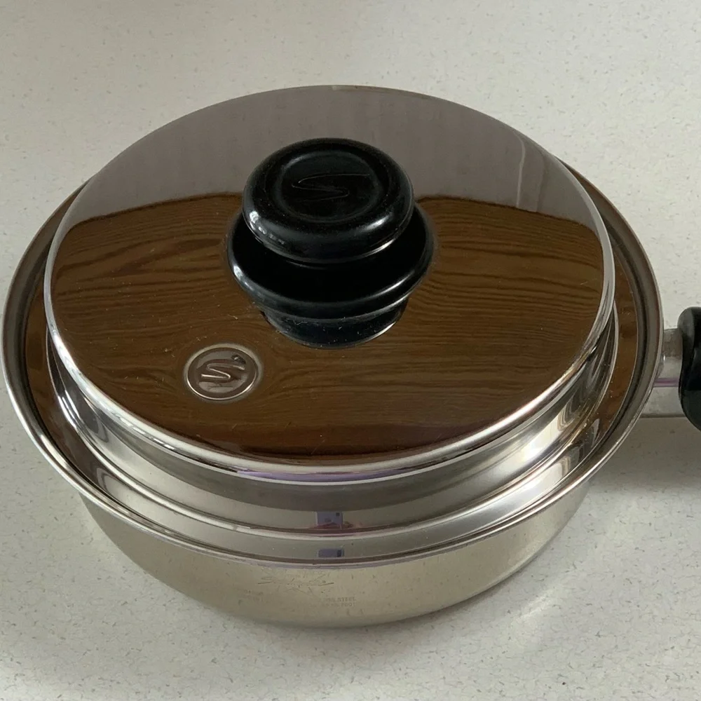 Saladmaster Versa Tec TP304-316 8” Fryer Sauté Pan w/Vapo-Lid & Long Handle Sys7